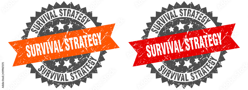 survival strategy band sign. survival strategy grunge stamp set