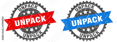 unpack band sign. unpack grunge stamp set