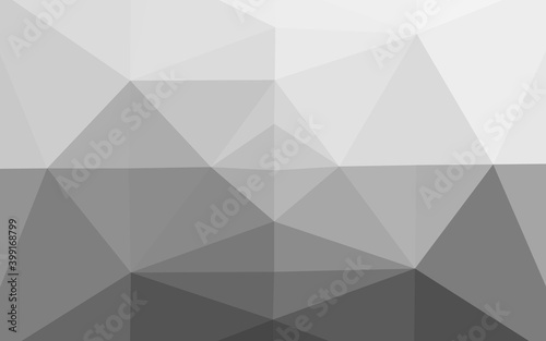 Light Silver, Gray vector abstract polygonal texture.