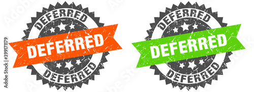 deferred band sign. deferred grunge stamp set