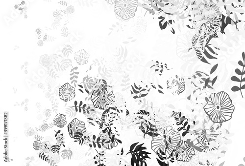 Wallpaper Mural Light Gray vector doodle template with leaves. Torontodigital.ca