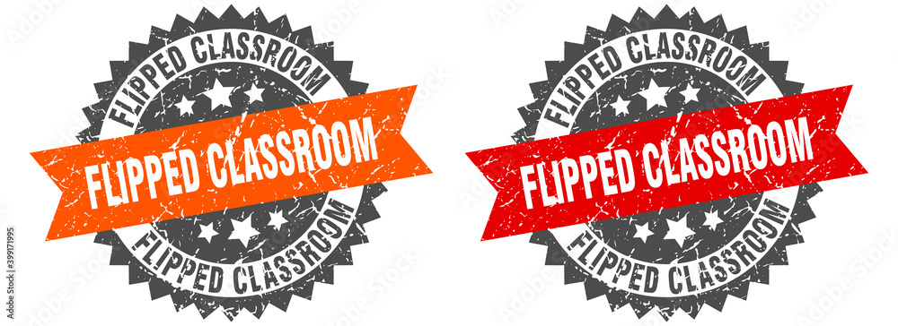 flipped classroom band sign. flipped classroom grunge stamp set