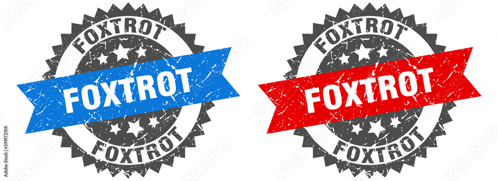 Obraz premium foxtrot band sign. foxtrot grunge stamp set