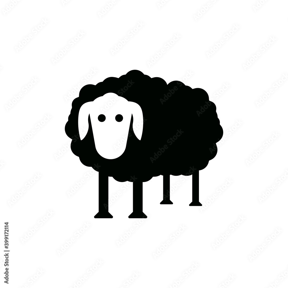 Obraz premium Sheep icon design template vector isolated illustration