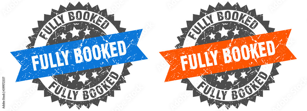 Obraz premium fully booked band sign. fully booked grunge stamp set