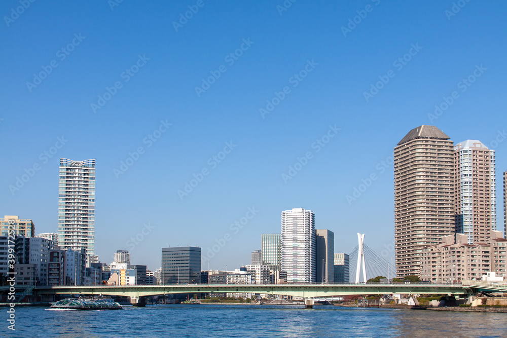 The Tsukuda-Ohashi Bridge over the Sumida River