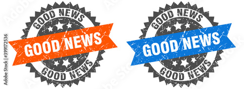 good news band sign. good news grunge stamp set