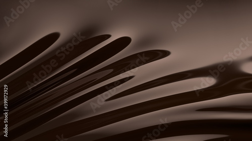 茶色のエナメル背景の3Dイラストレーション