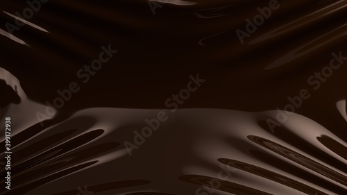 茶色のエナメル背景の3Dイラストレーション