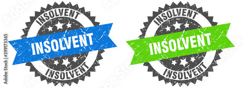 insolvent band sign. insolvent grunge stamp set