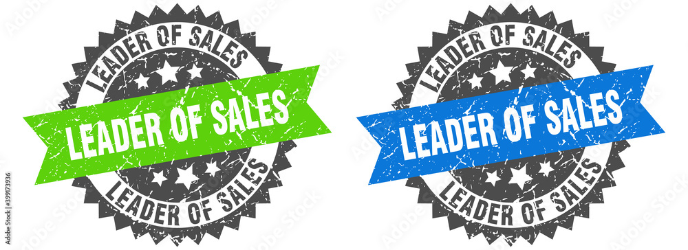 Obraz premium leader of sales band sign. leader of sales grunge stamp set