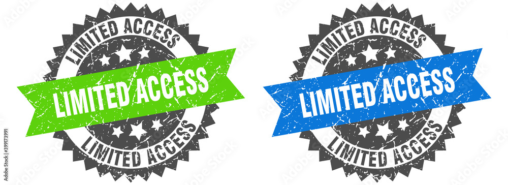 Obraz premium limited access band sign. limited access grunge stamp set