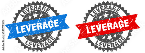 leverage band sign. leverage grunge stamp set