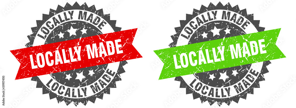 Obraz premium locally made band sign. locally made grunge stamp set
