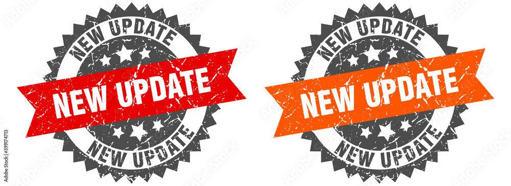 Obraz premium new update band sign. new update grunge stamp set