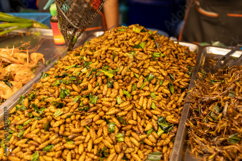 Insects as Thai street food snack