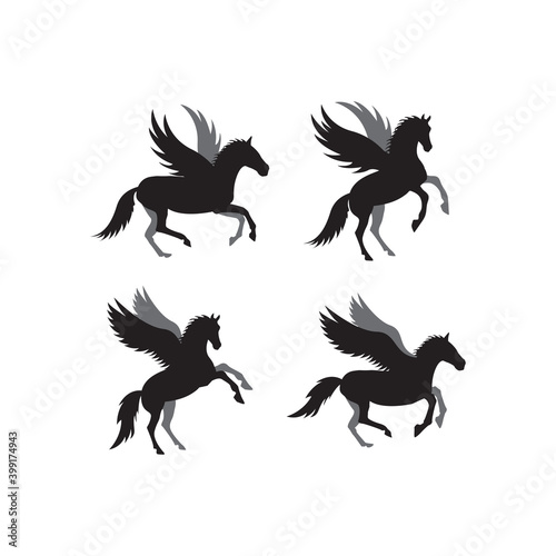 Unicorn icon design template vector isolated illustration © haris