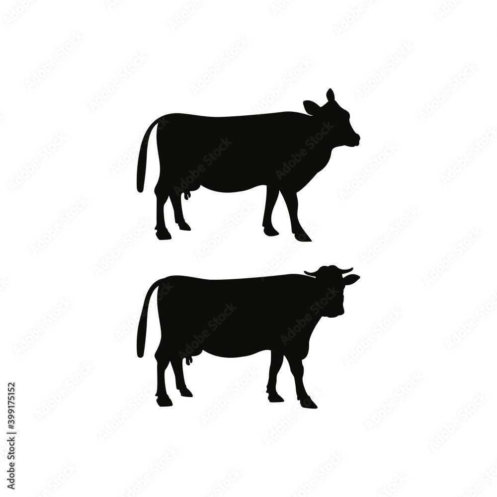 Cow icon design template vector isolated illustration Cow icon design template vector isolated illustration