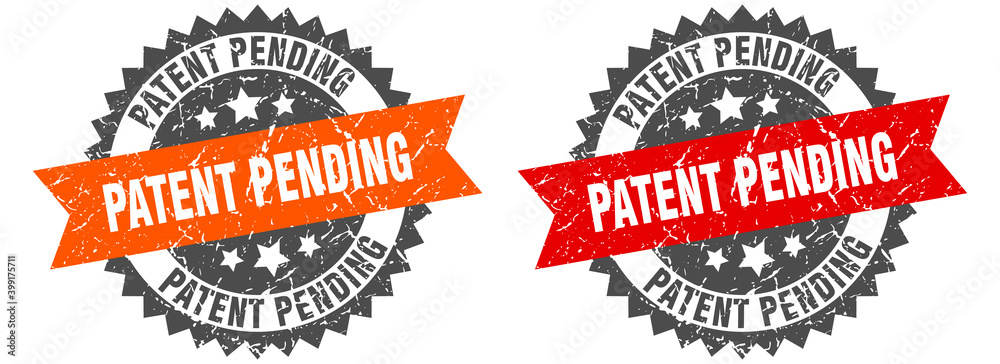 Obraz premium patent pending band sign. patent pending grunge stamp set
