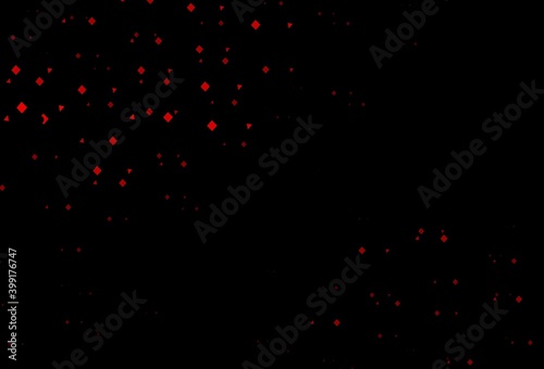 Dark red vector backdrop with lines, circles, rhombus.
