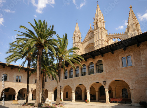 Interior garden of the Castle in Palma de Mallorca