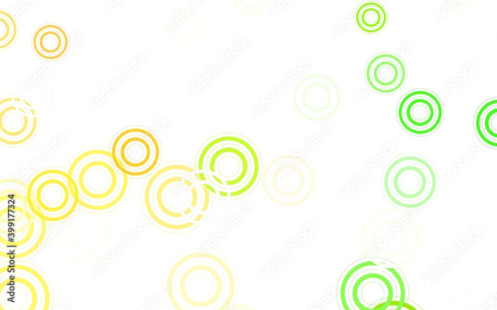 Light Green, Yellow vector background with bubbles. Light Green, Yellow vector background with bubbles.