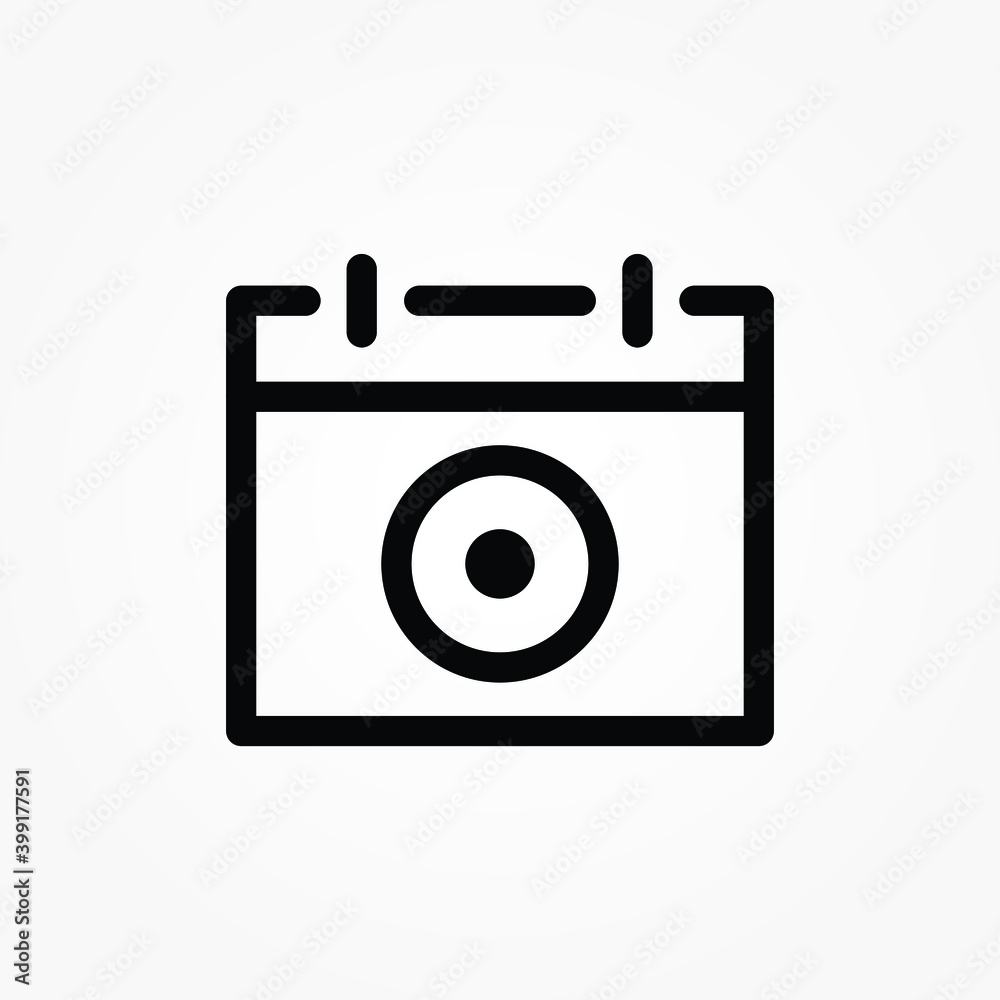camera line icon vector illustration camera line icon vector illustration