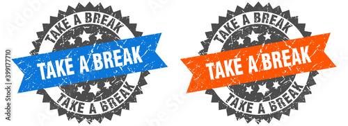 take a break band sign. take a break grunge stamp set
