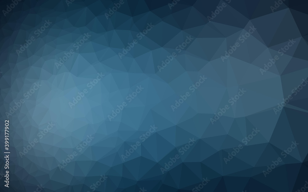 Fototapeta premium Dark BLUE vector abstract mosaic backdrop.