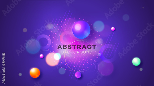 Modern abstract vector background. Abstract geometric liquid neon glow illustration