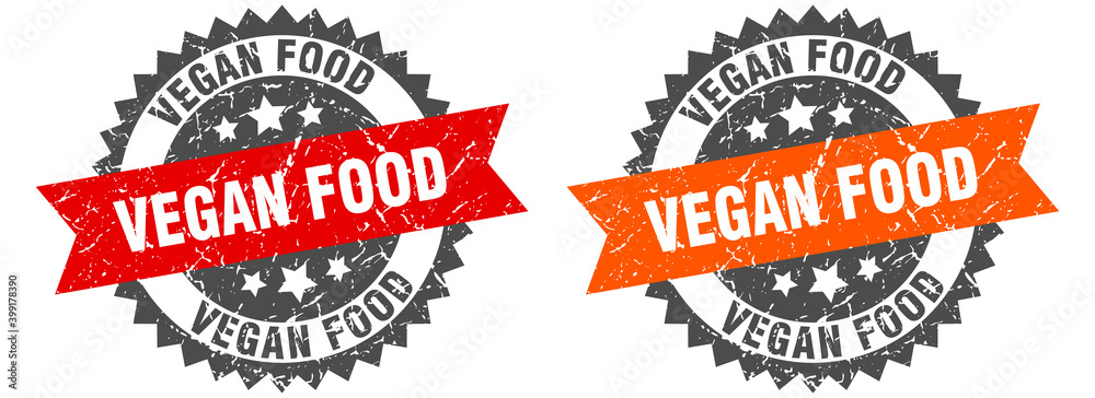 vegan food band sign. vegan food grunge stamp set