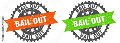 bail out band sign. bail out grunge stamp set