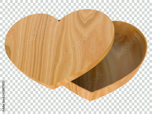 3dd wooden heart box png photo