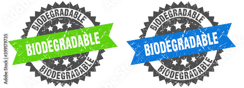 biodegradable band sign. biodegradable grunge stamp set