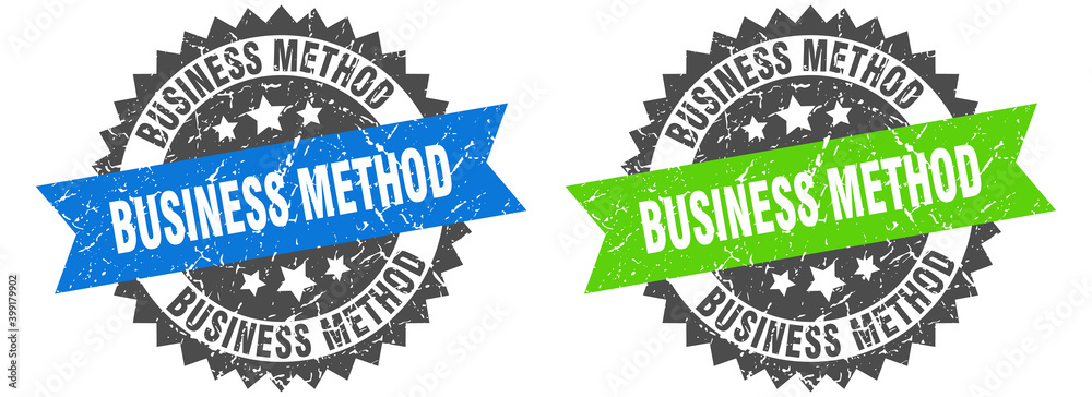 Obraz premium business method band sign. business method grunge stamp set