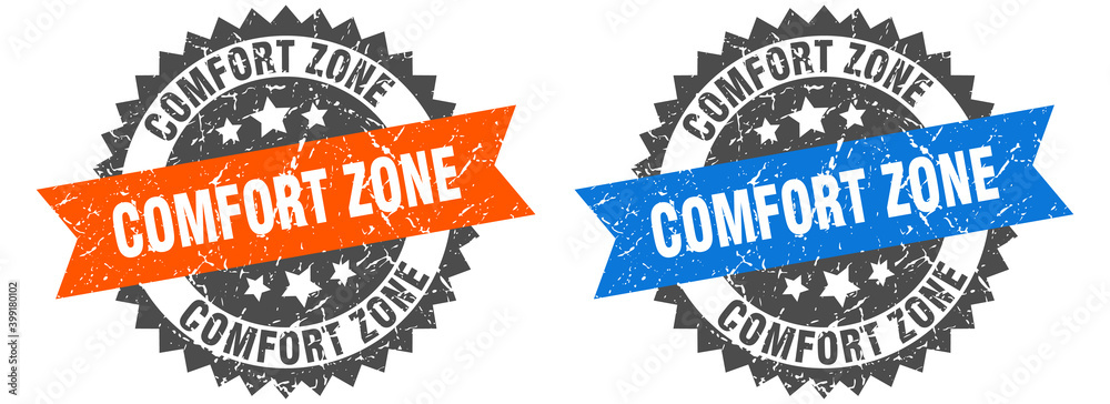 Obraz premium comfort zone band sign. comfort zone grunge stamp set