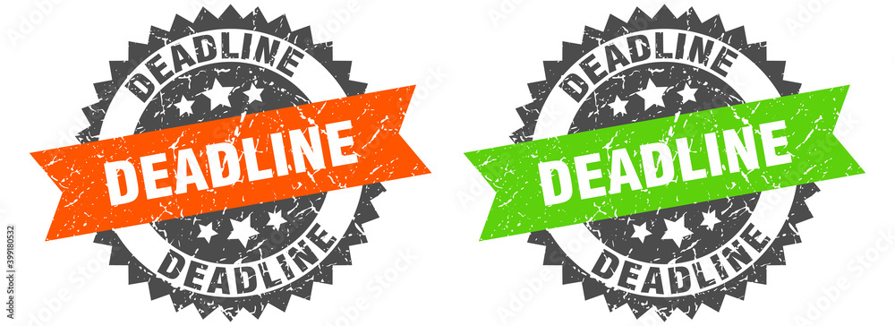 Obraz premium deadline band sign. deadline grunge stamp set
