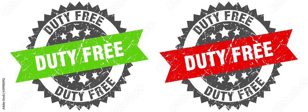 Obraz premium duty free band sign. duty free grunge stamp set