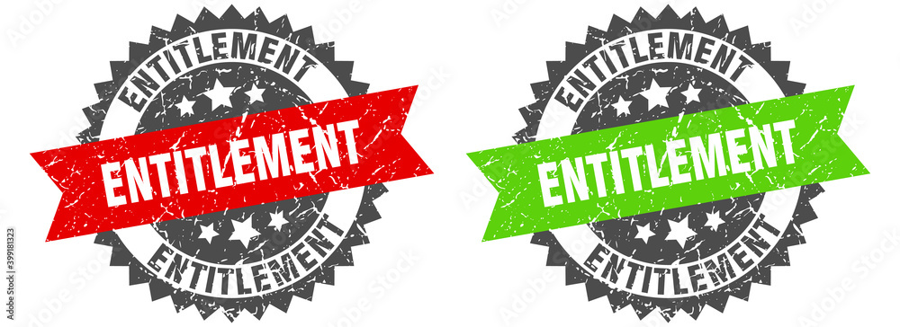 Obraz premium entitlement band sign. entitlement grunge stamp set