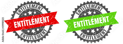 entitlement band sign. entitlement grunge stamp set