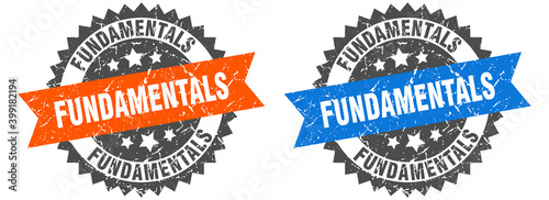 fundamentals band sign. fundamentals grunge stamp set