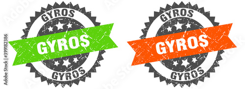 gyros band sign. gyros grunge stamp set
