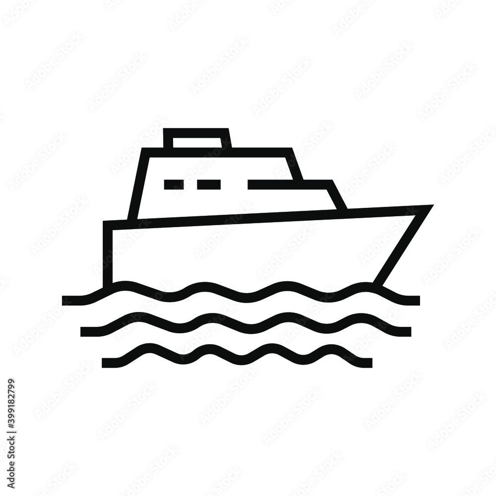 cruise ship icon. line style icon vector cruise ship icon. line style icon vector