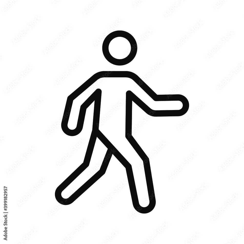 Flat vector walking man sign Flat vector walking man sign