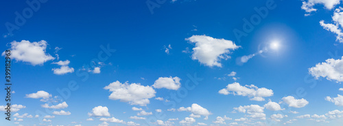 Beautiful panorama blue sky and clouds with daylight natural background. © ParinPIX