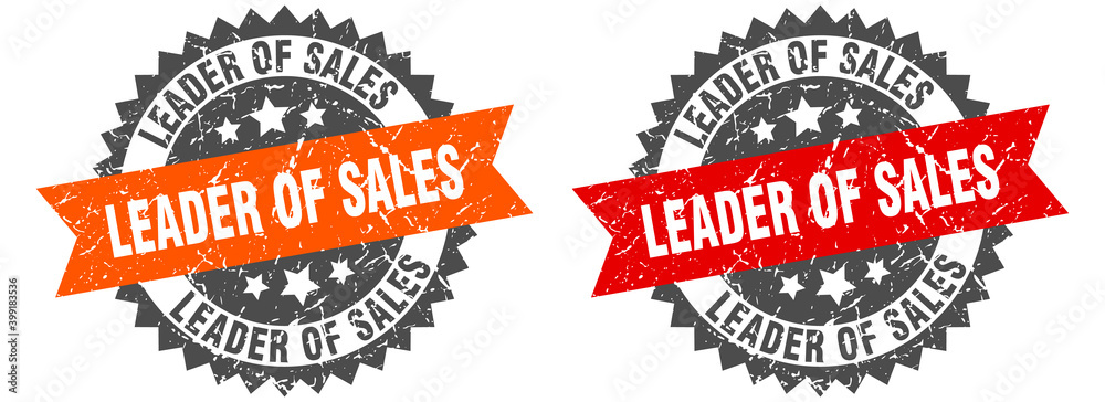 Obraz premium leader of sales band sign. leader of sales grunge stamp set