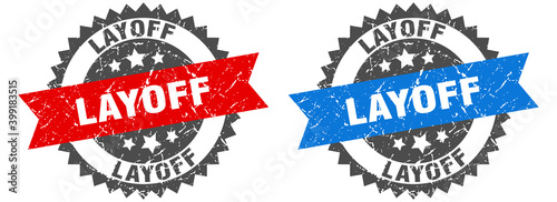 layoff band sign. layoff grunge stamp set