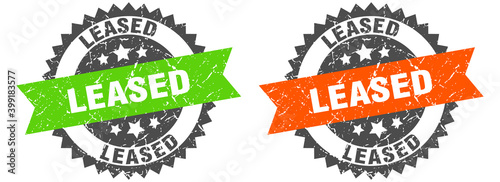 leased band sign. leased grunge stamp set
