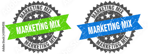 marketing mix band sign. marketing mix grunge stamp set