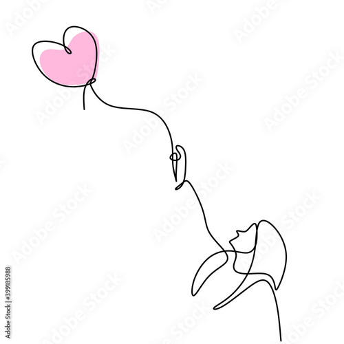 One single line drawing of ...